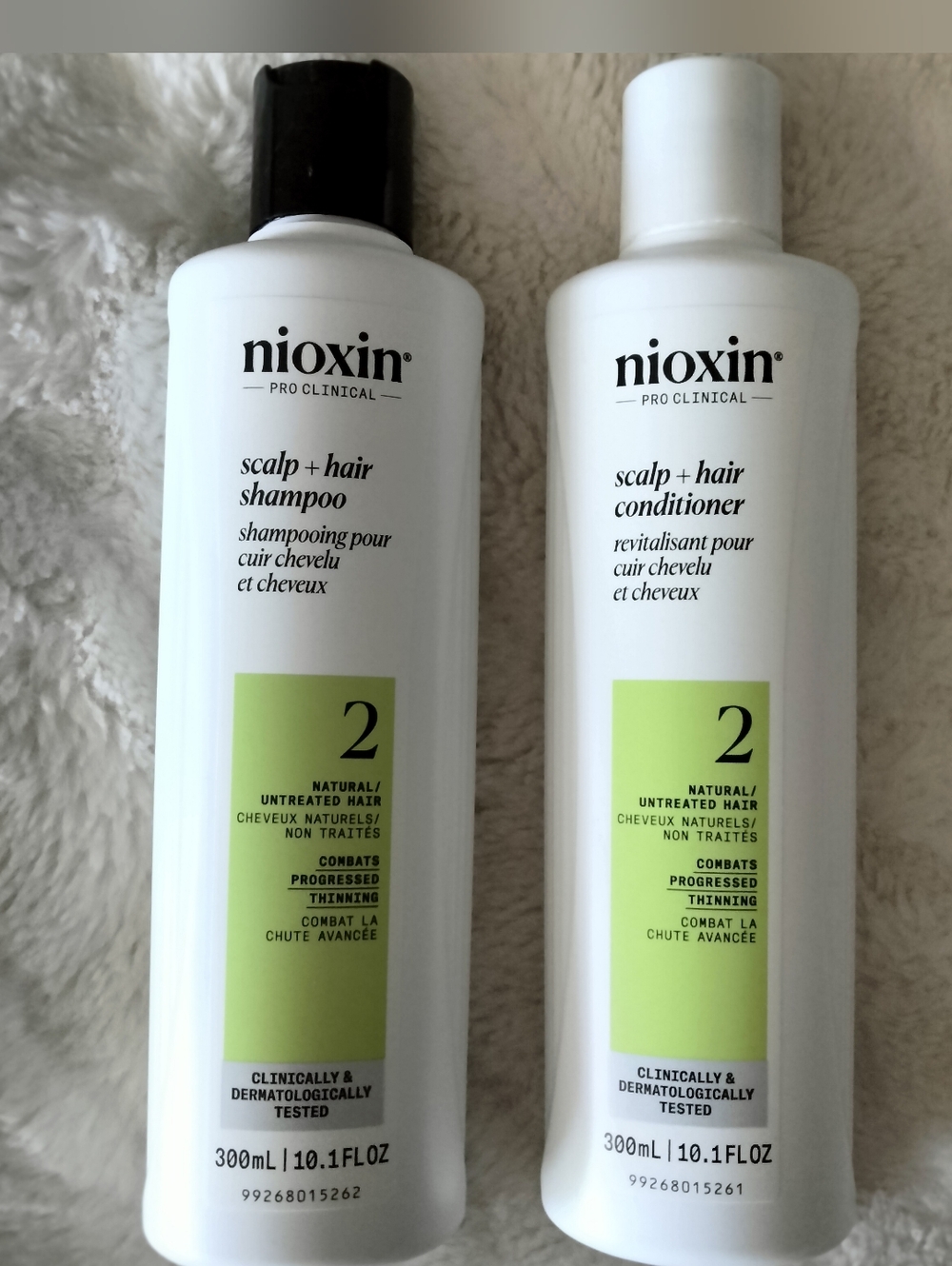 Nioxin Scalp (Hair System) 1 Shampoo & 1 Conditioner NWT White with Green Label